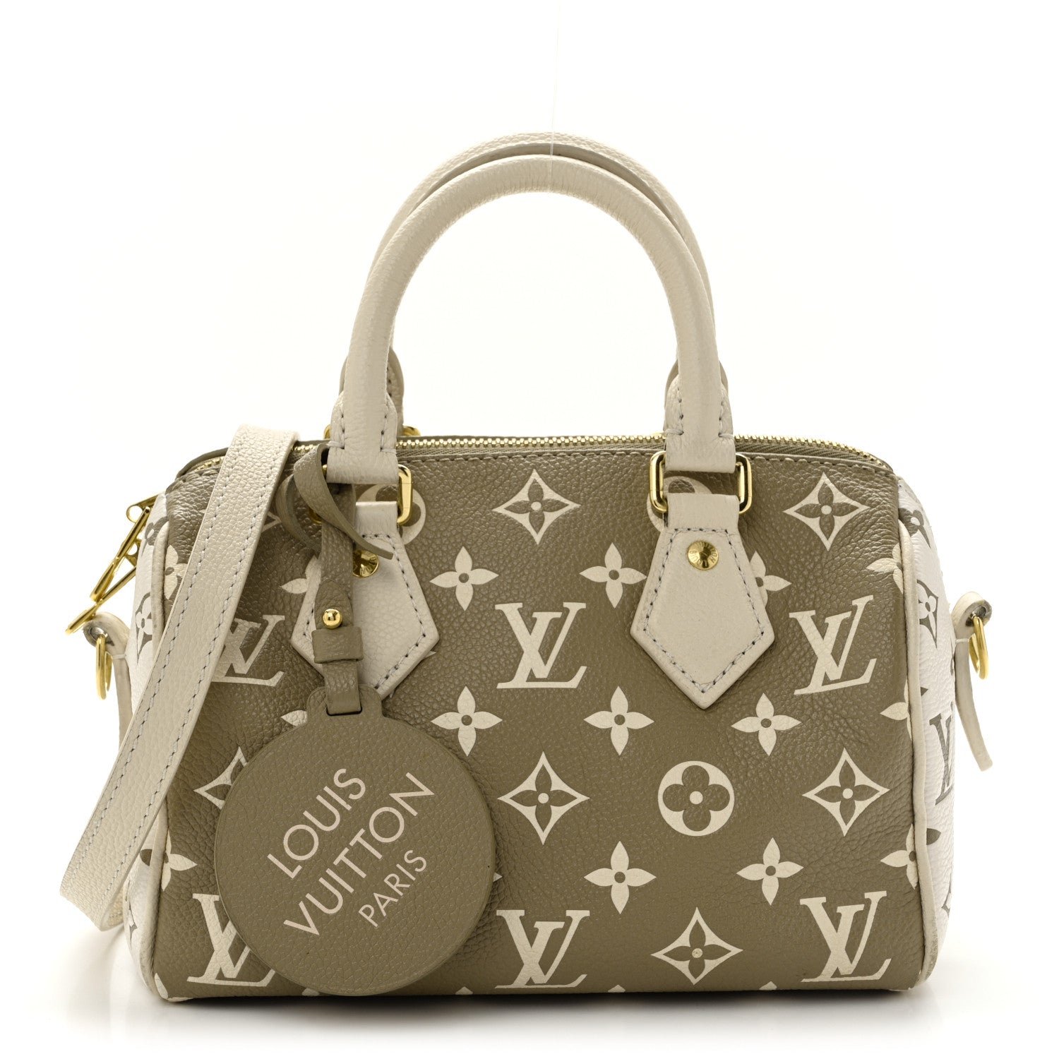 Louis Vuitton Empreinte Monogram Spring in the City Speedy Bandouliere 20 Kaki Beige Cream