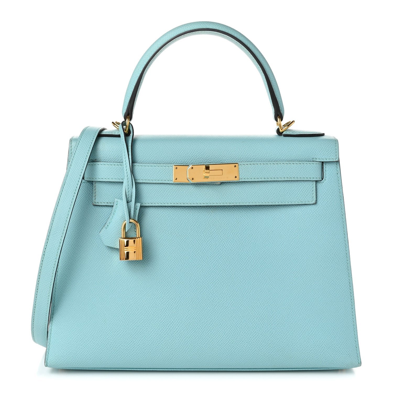 Hermes Epsom Kelly Sellier 28 Bleu Atoll