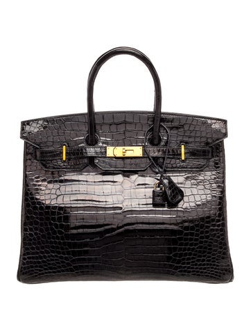 Shiny Porosus Crocodile Birkin 35