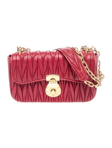 Leather Matelassé leather handbag