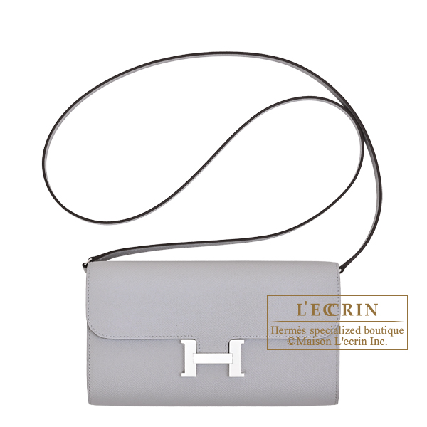 Hermes Constance Long To Go Blue glacier Epsom leather Silver hardware