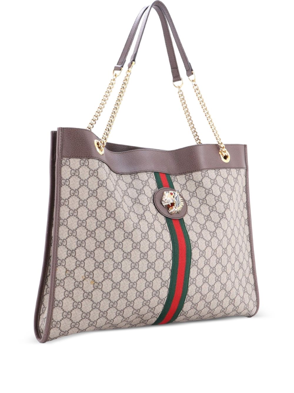 Rajah Chain GG Coated Canvas Large tote bag
