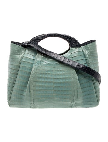 Crocodile Top Handle Bag
