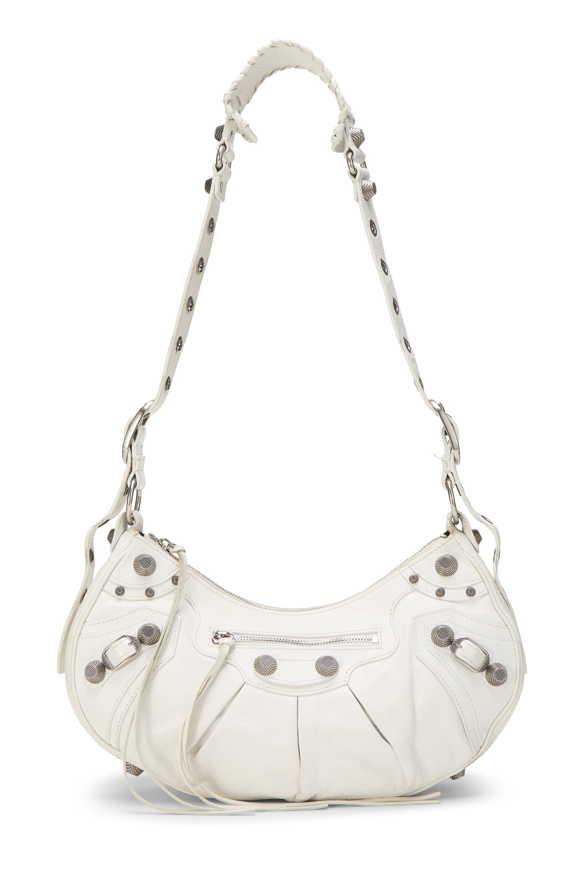 Balenciaga White Arena Le Cagole Bag Small