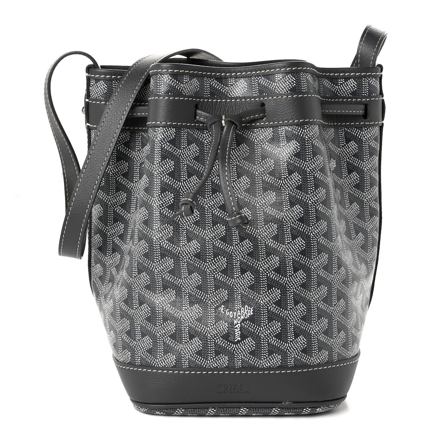 Goyard Goyardine Petit Flot Bucket Bag PM Grey