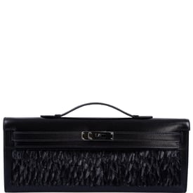 Hermes Hermès So Black Feather Kelly Cut Black Box PVD Hardware