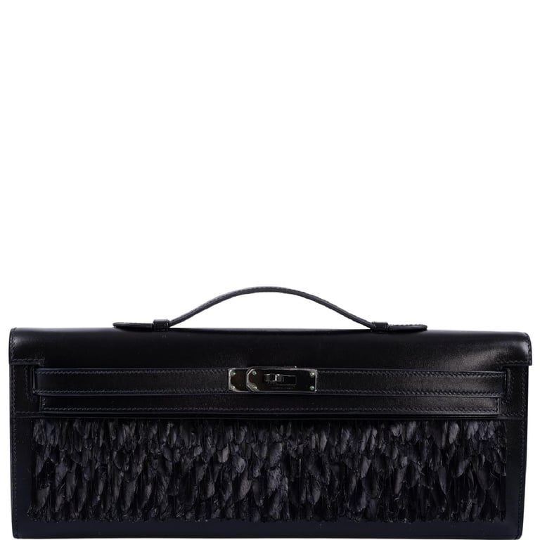 Hermes Hermès So Black Feather Kelly Cut Black Box PVD Hardware