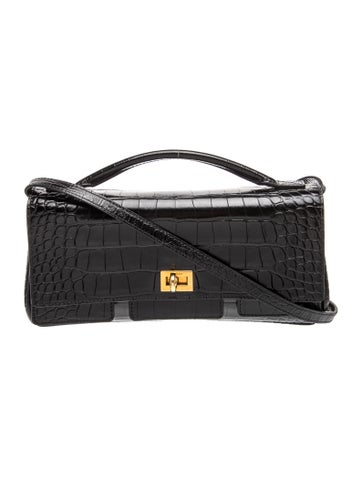 Embossed Leather Bel Air Clutch Small 2025