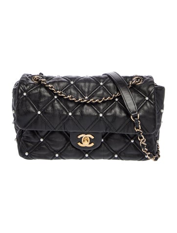 Medium Pearl Studs Flap Bag