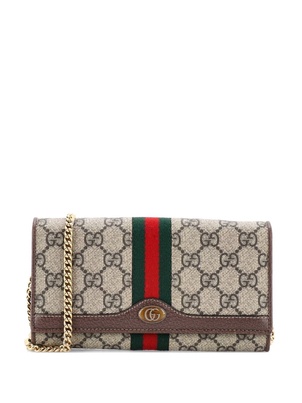 Ophidia Chain Wallet GG Coated Canvas crossbody bag