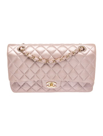Classic Iridescent Medium Double Flap Bag