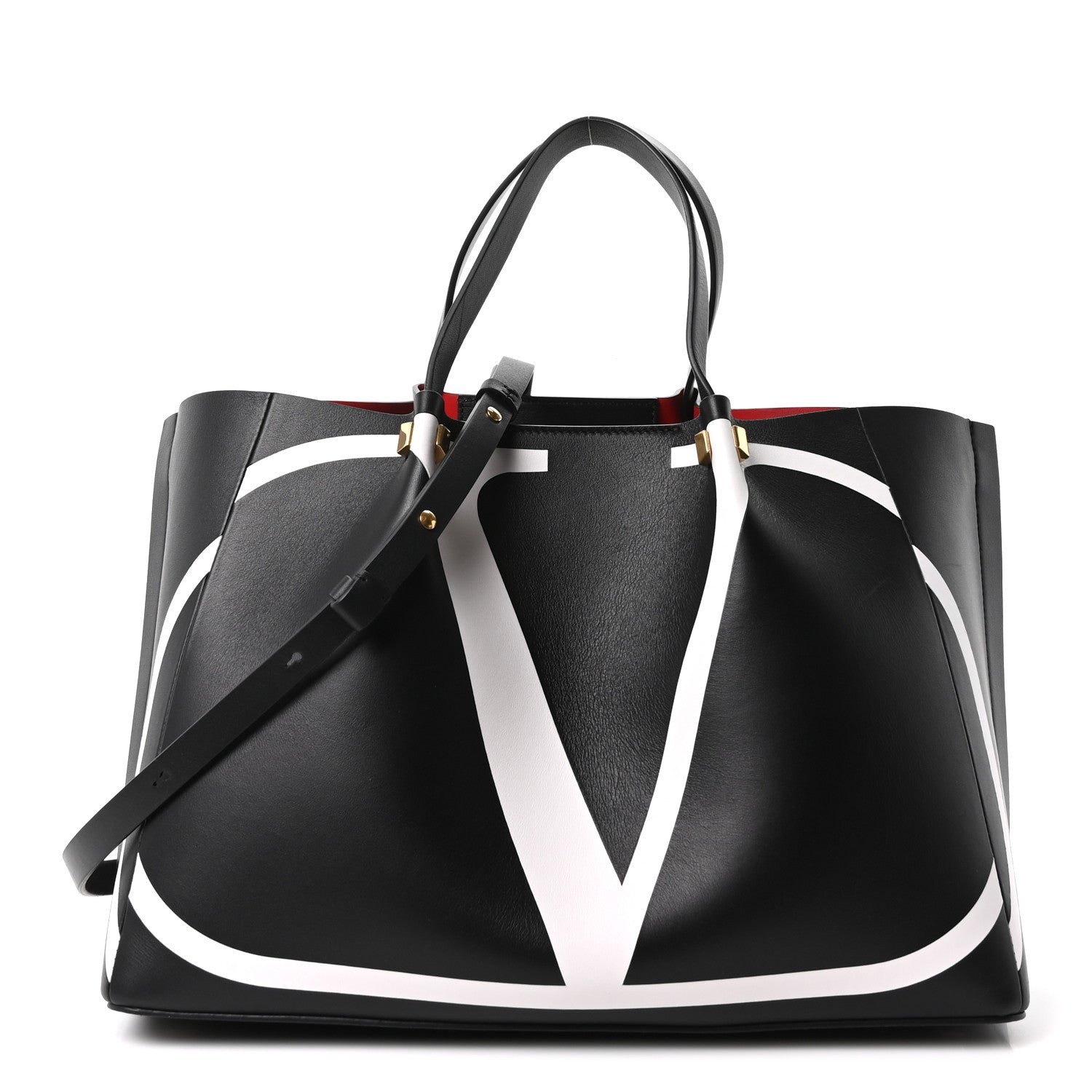 Valentino Garavani Nappa VLogo Medium Escape Tote Black