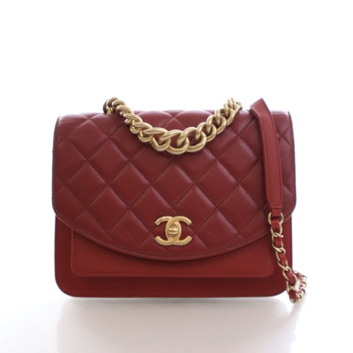 Chanel Small Aged Calfskin Chain Handle Flap Bag