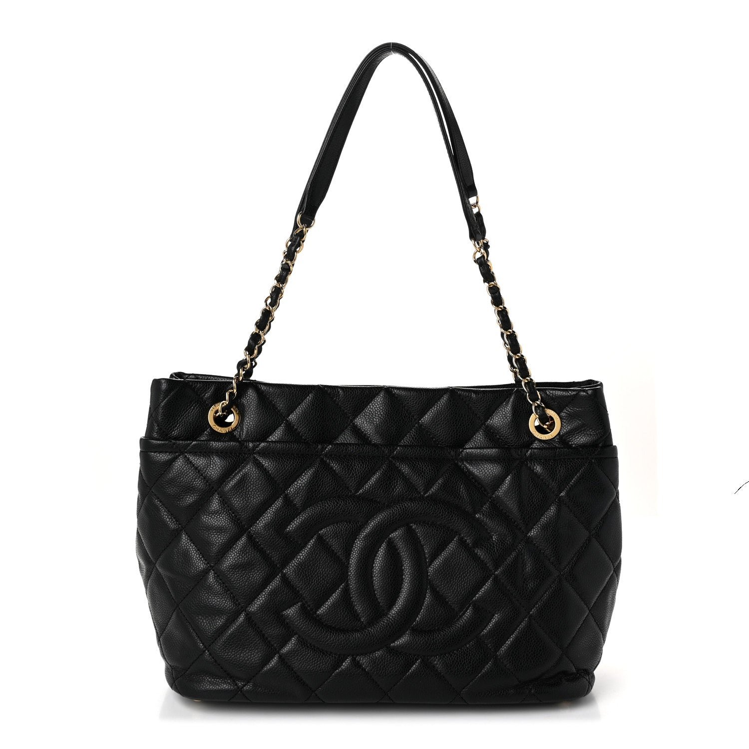 Chanel Caviar Quilted CC Timeless Soft Tote Black