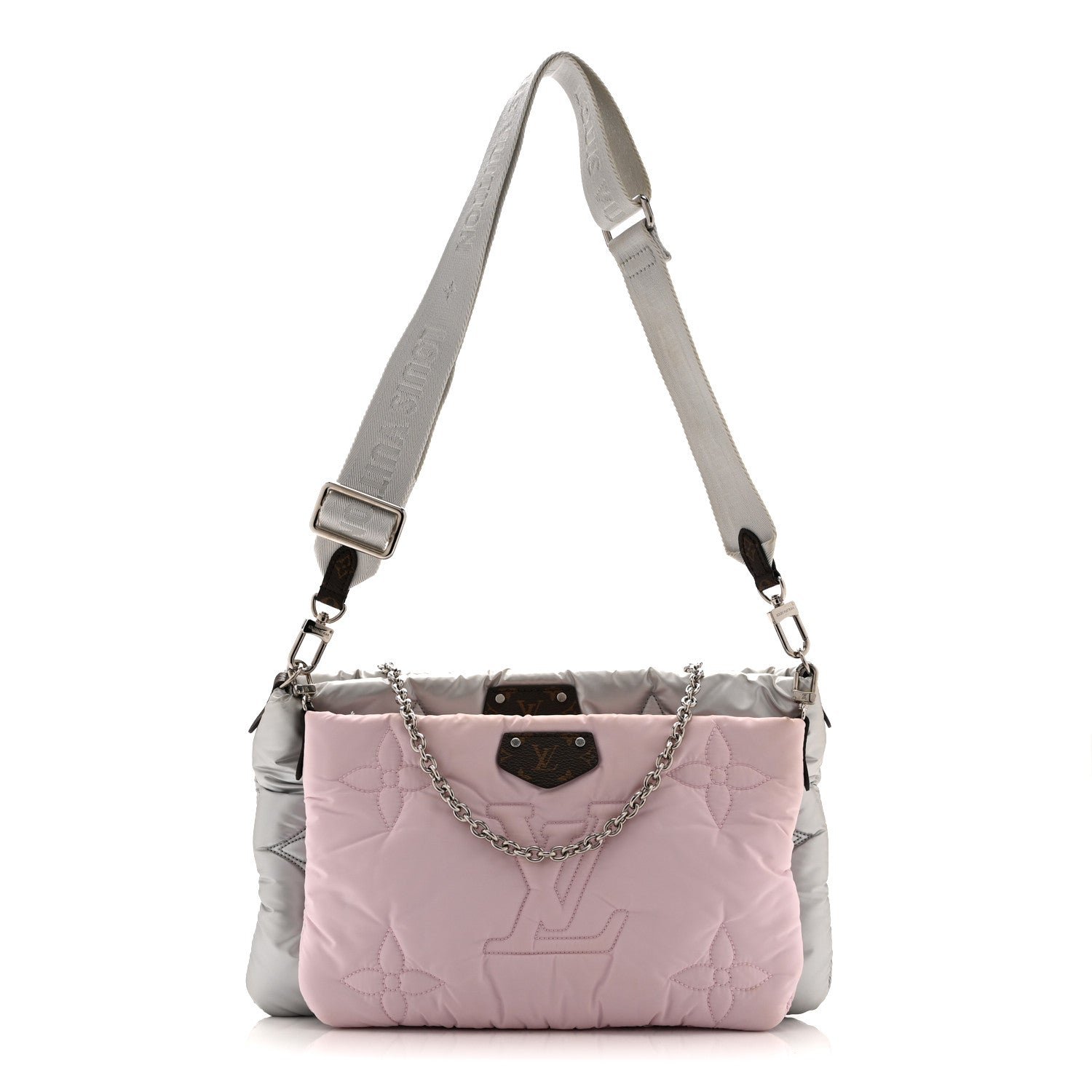Louis Vuitton Econyl Monogram Pillow Maxi Multi Pochette Accessories Silver Pale Pink