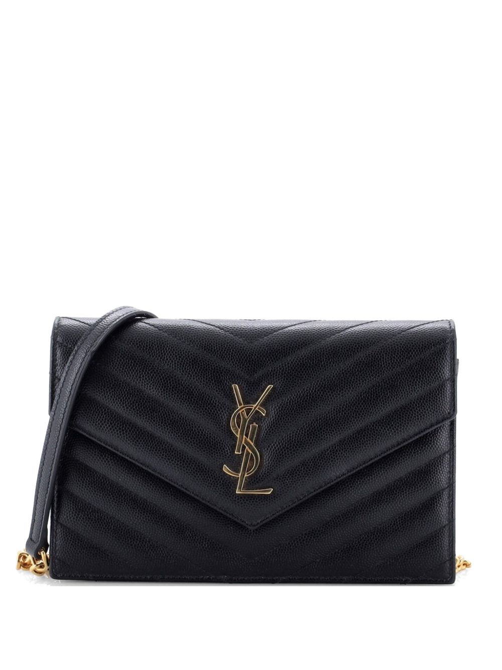 Classic Monogram Wallet on Chain Matelasse Chevron Leather Small crossbody bag