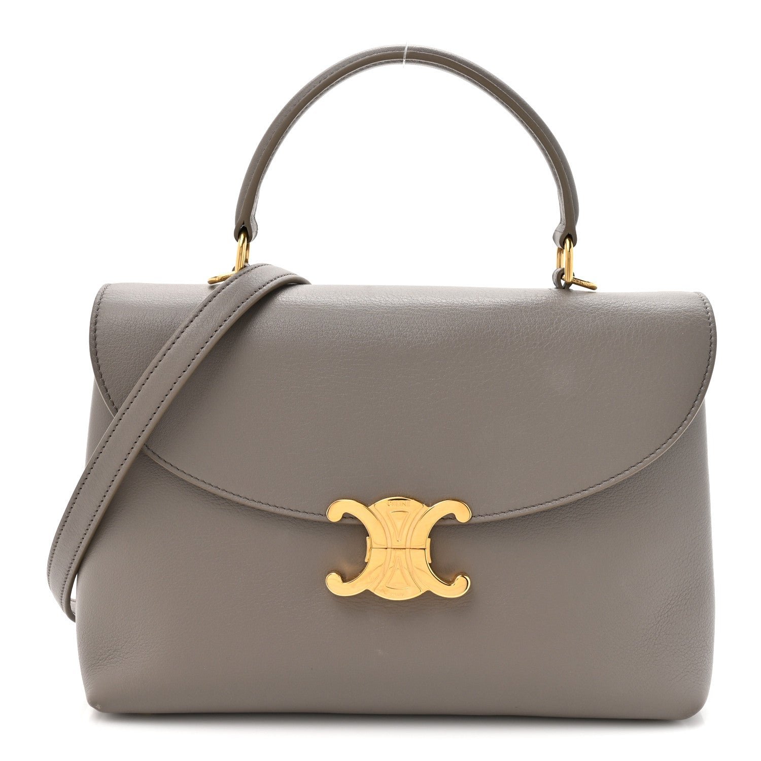Celine Supple Calfskin Medium Nino Smoked Brown