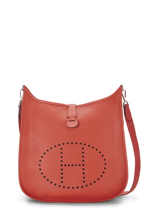 Hermes Rouge Tomate Clemence Evelyne III GM