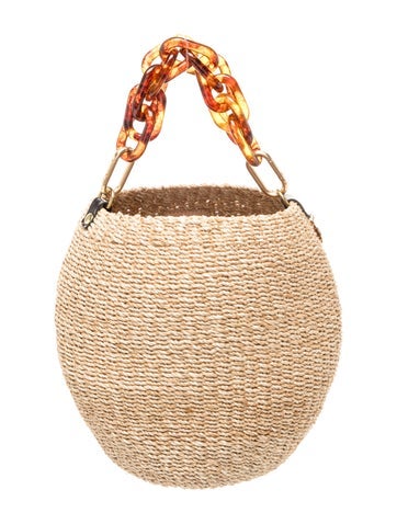 Straw Top Handle Bag