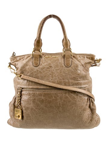 Miu Miu Leather Top Handle Bag