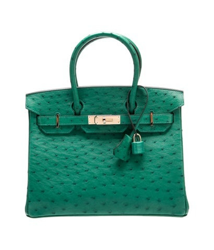 Hermes Special Order Ostrich Birkin 30 W Tags