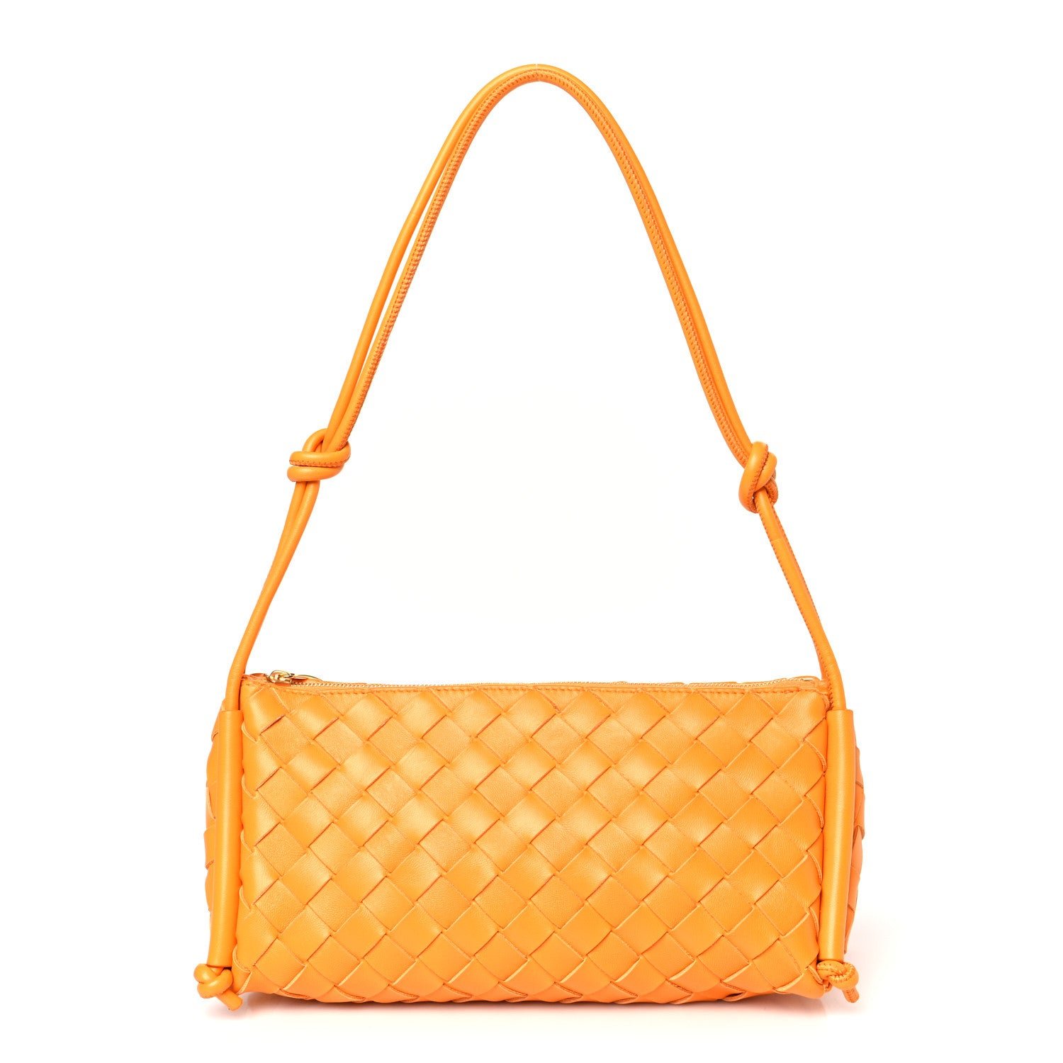 Bottega Veneta Nappa Intrecciato Pouch On Strap Tangerine