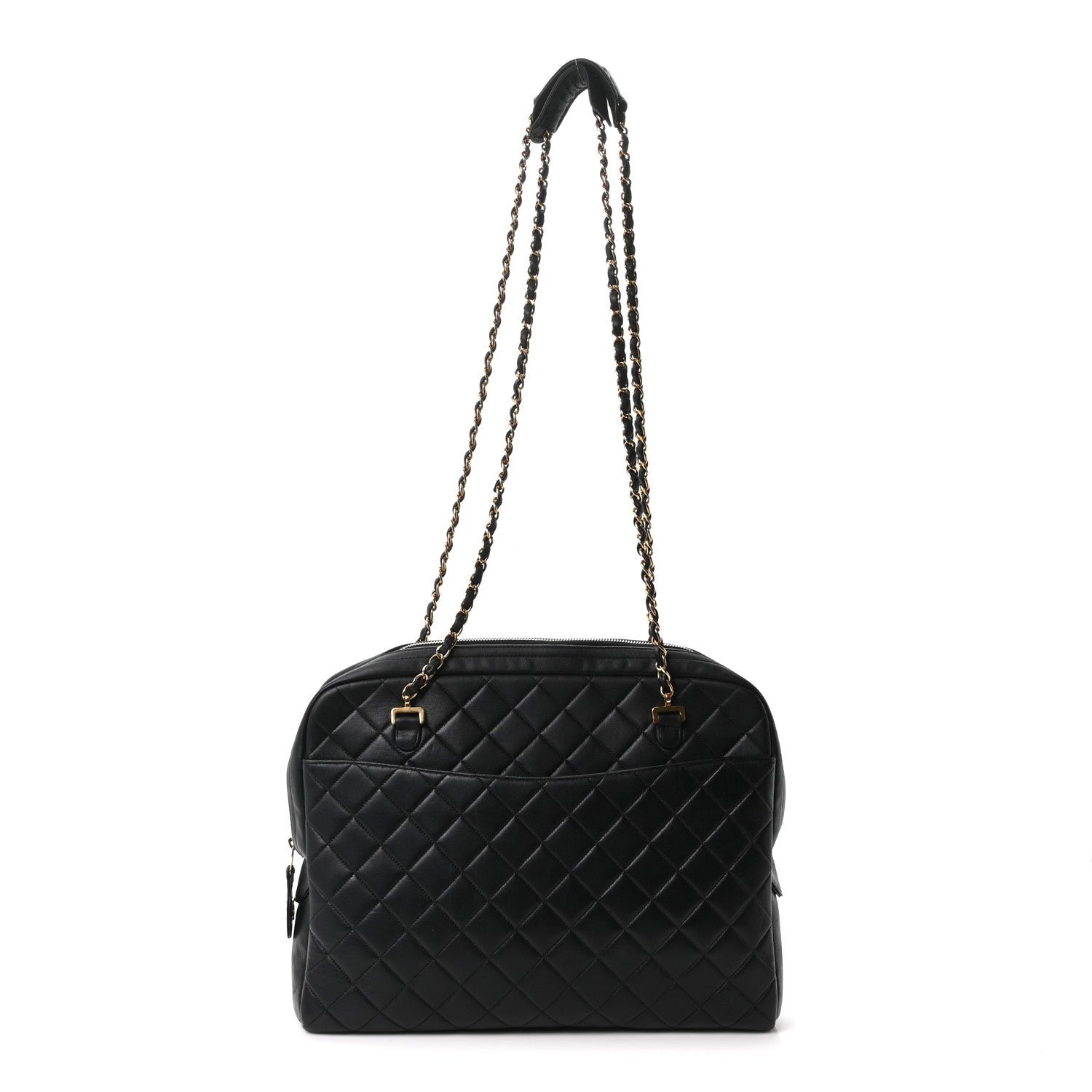 Chanel Lambskin Quilted Camera Case Black