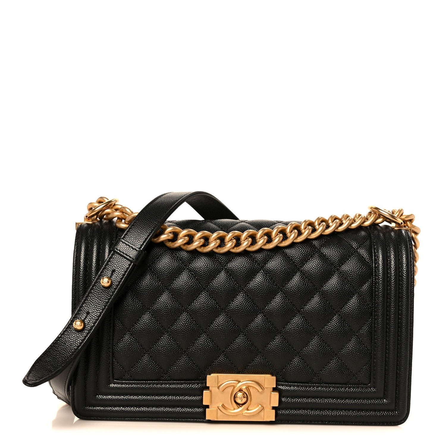 Chanel Caviar Quilted Medium Boy Flap Black