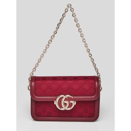 Gucci Red Canvas/Leather Small Go Shoulder Bag