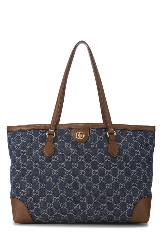 Blue Denim GG Ophidia Tote Medium