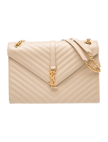 Leather Monogram Matelassé Envelope Large