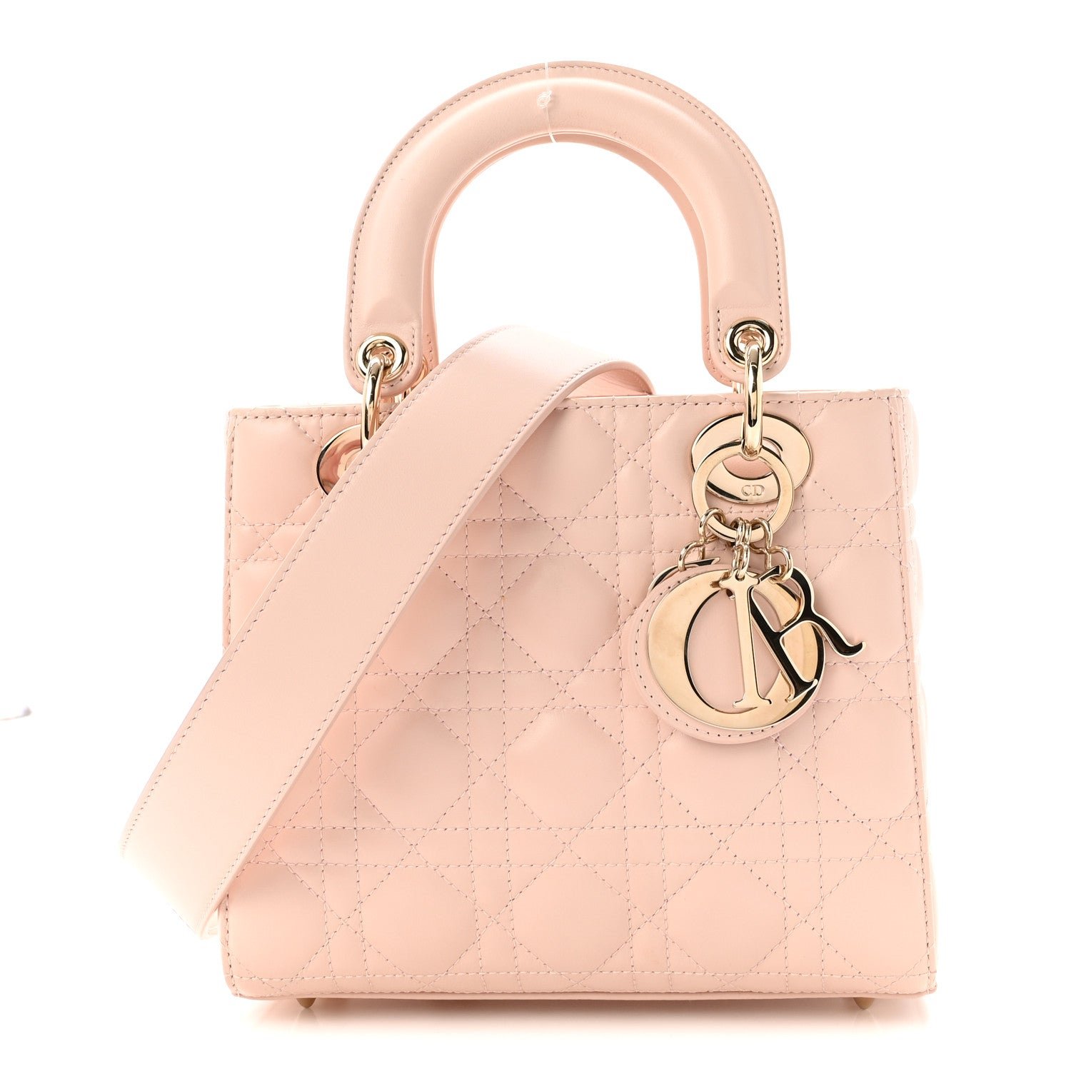 Christian Dior Lambskin Cannage Small My ABCDior Lady Dior Light Pink
