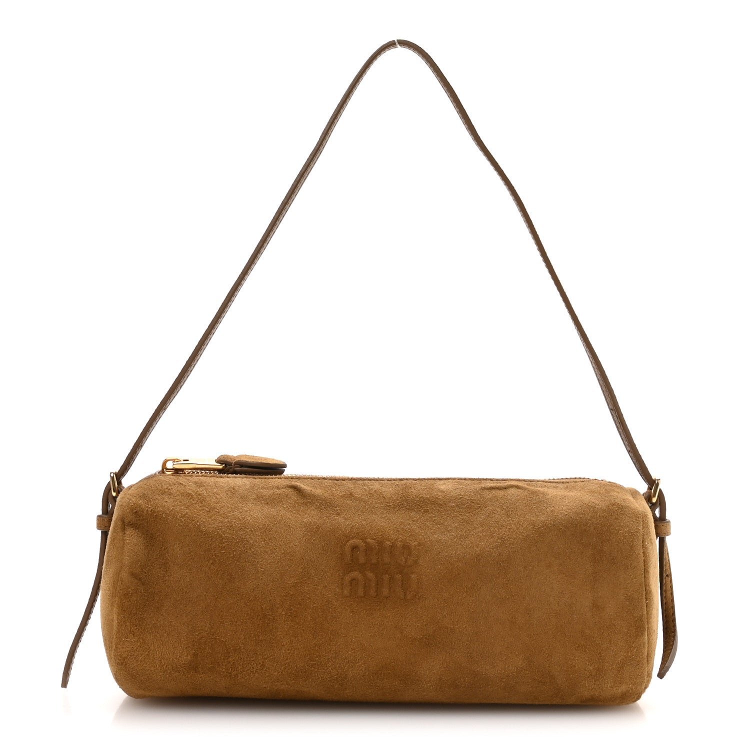 Miu Miu Miu Miu Suede Pouch Olive Green