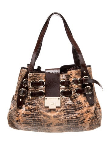 Embossed Leather Shoulder Bag