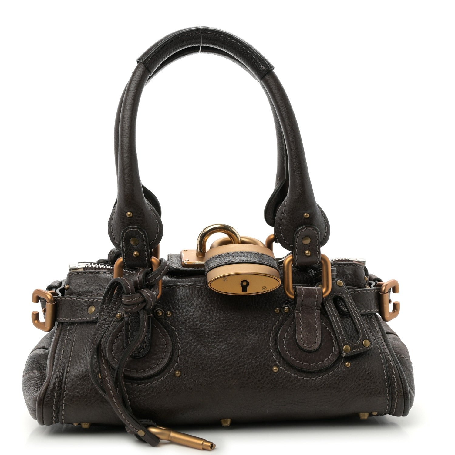 Chloe Calfskin Small Paddington Satchel Brun