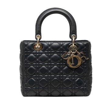 Medium Lambskin Cannage Lady Dior