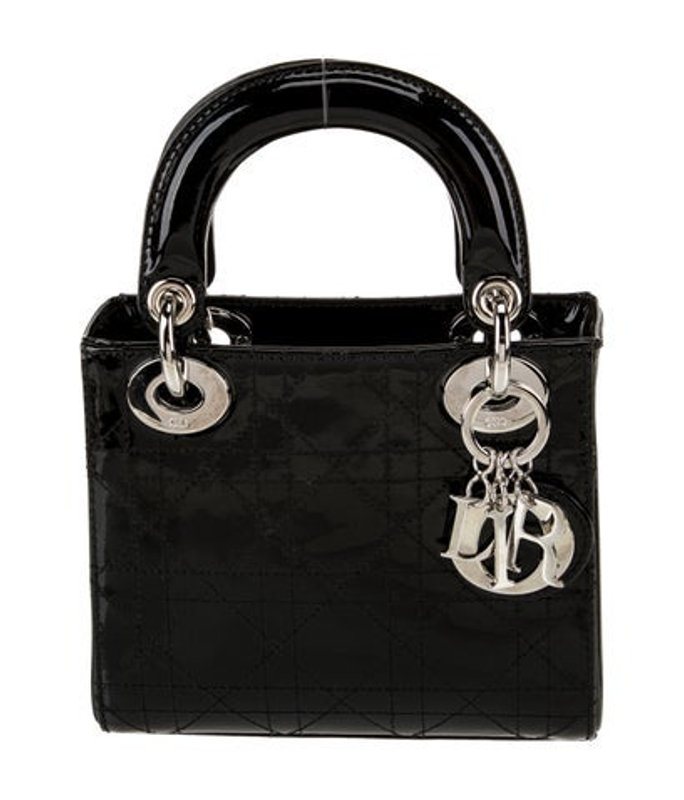 Dior Dior Patent Leather Top Handle Bag