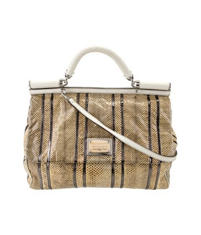 Dolce & Gabbana Gabbana Snakeskin Top Handle Bag