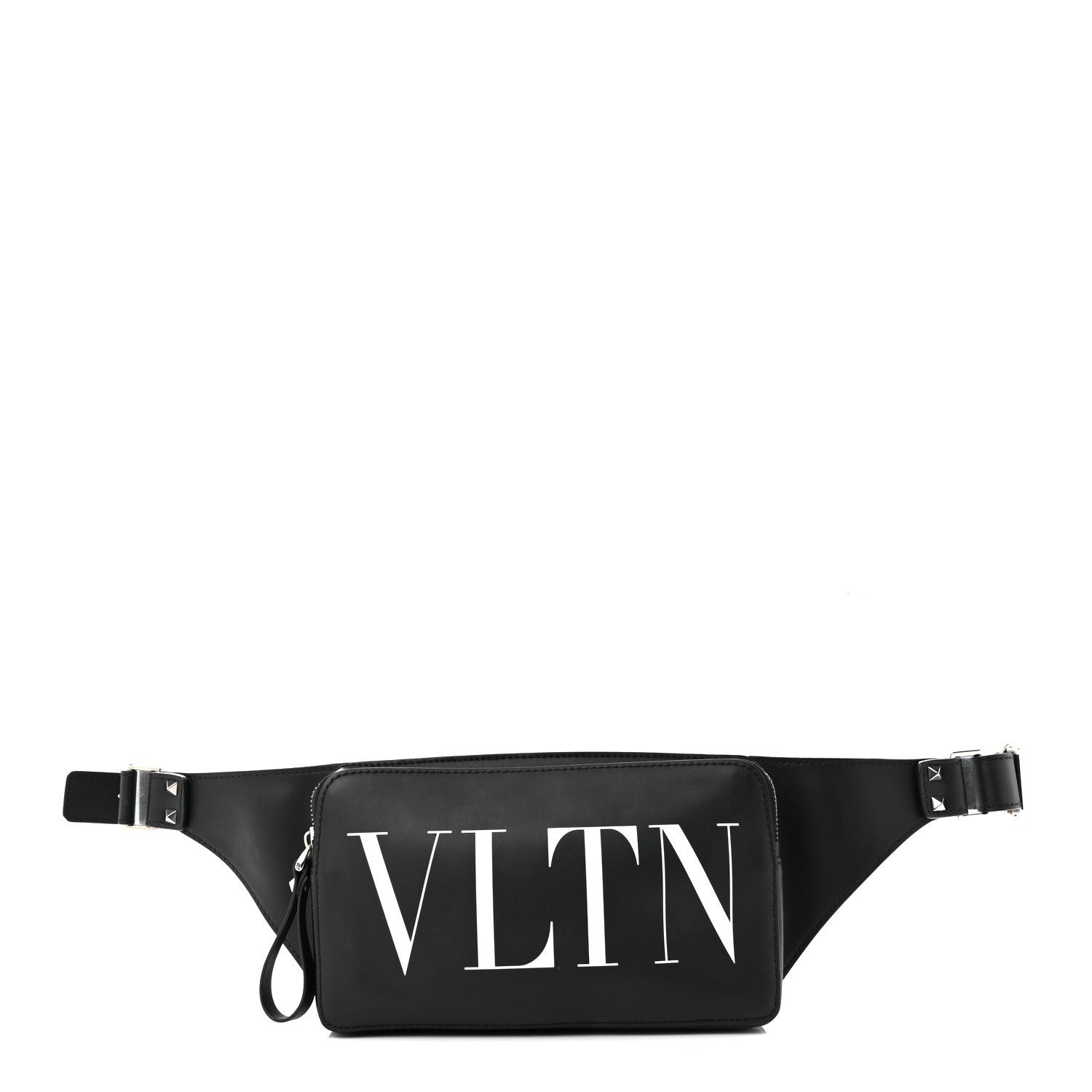 Valentino Garavani Valentino Garavani Calfskin VLTN Belt Bag Black White