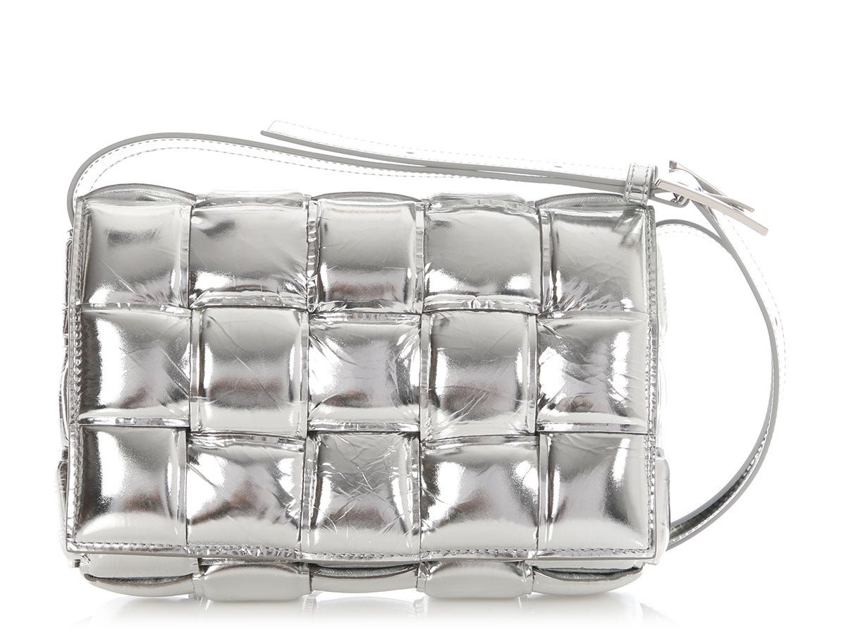 Bottega Veneta Bottega Veneta Mirror Silver Padded Cassette Bag