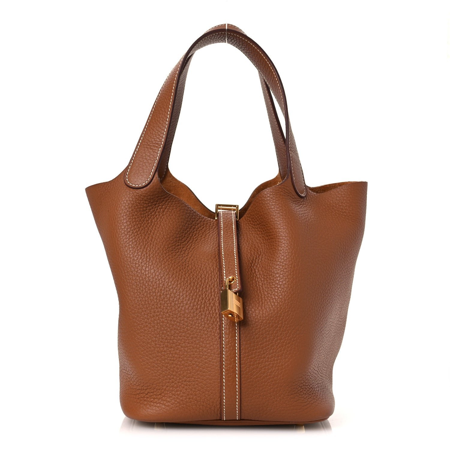Hermes Taurillon Clemence Picotin Lock 22 MM Gold