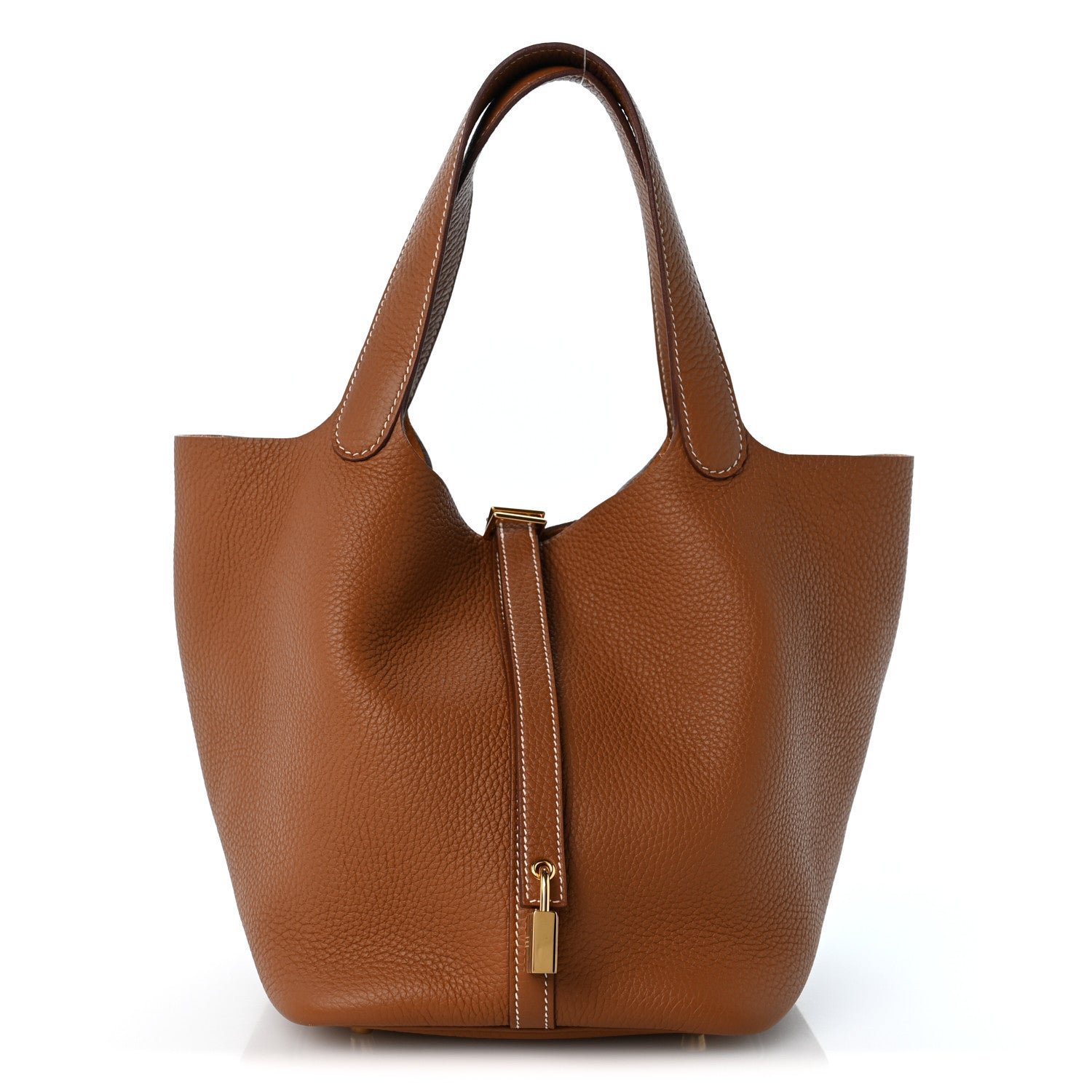 Hermes Taurillon Clemence Picotin Lock 22 MM Gold
