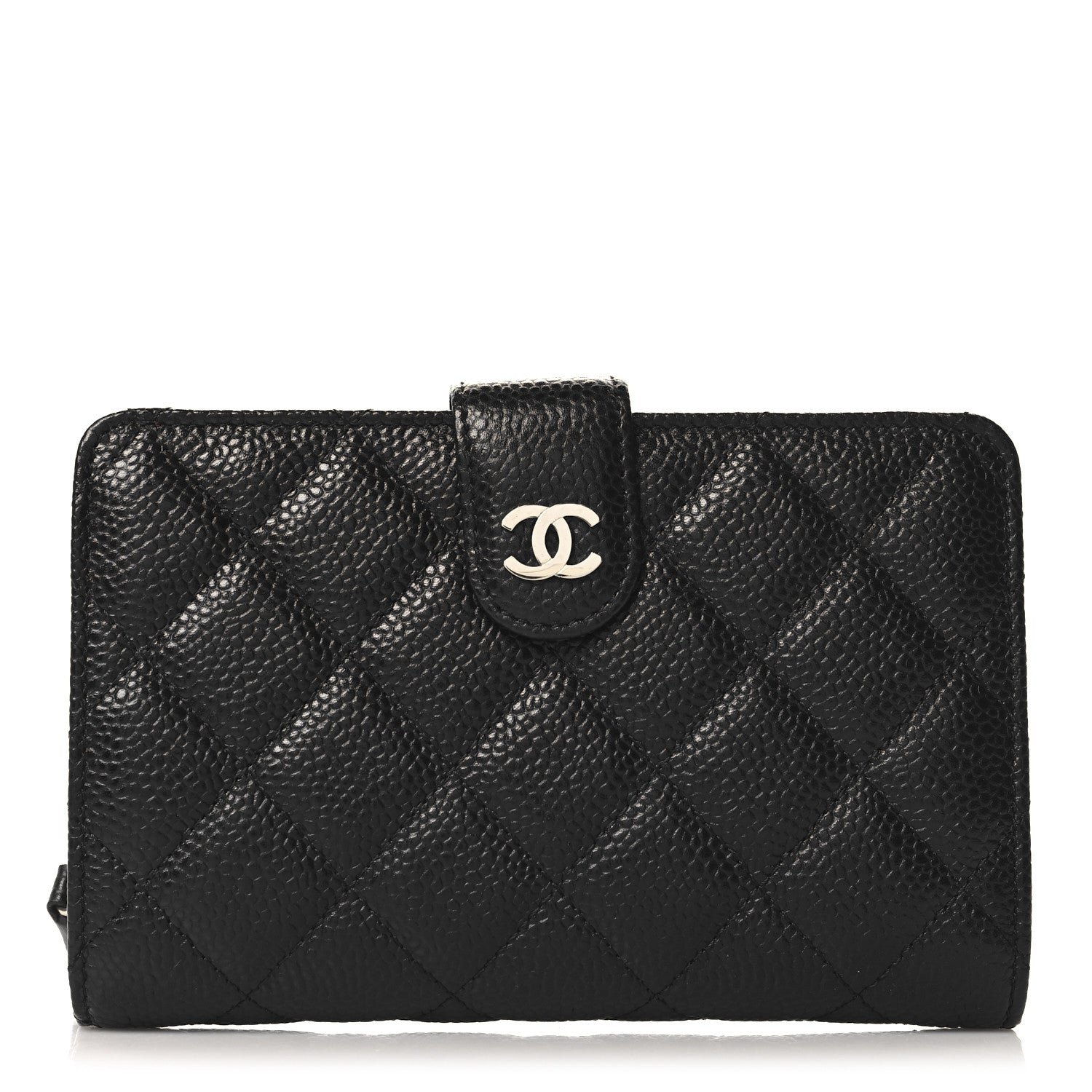Chanel Caviar Quilted CC French Wallet Black
