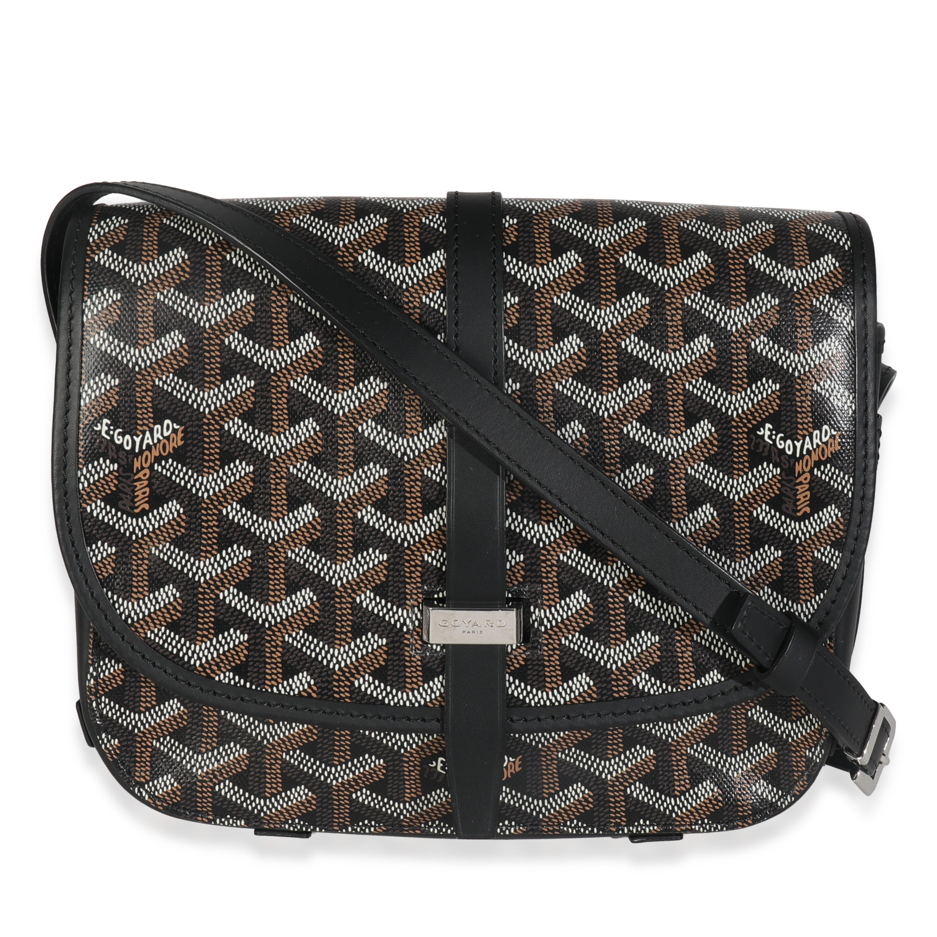 Goyard Black Goyardine Canvas Belvedere PM Messenger