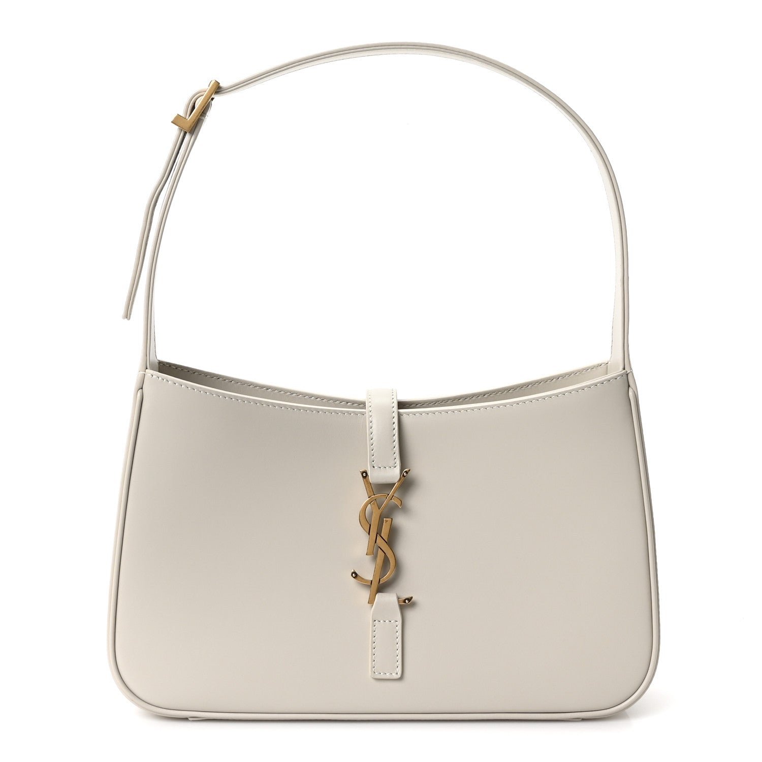 Saint Laurent Smooth Calfskin Le 5 A 7 Hobo Crema Soft