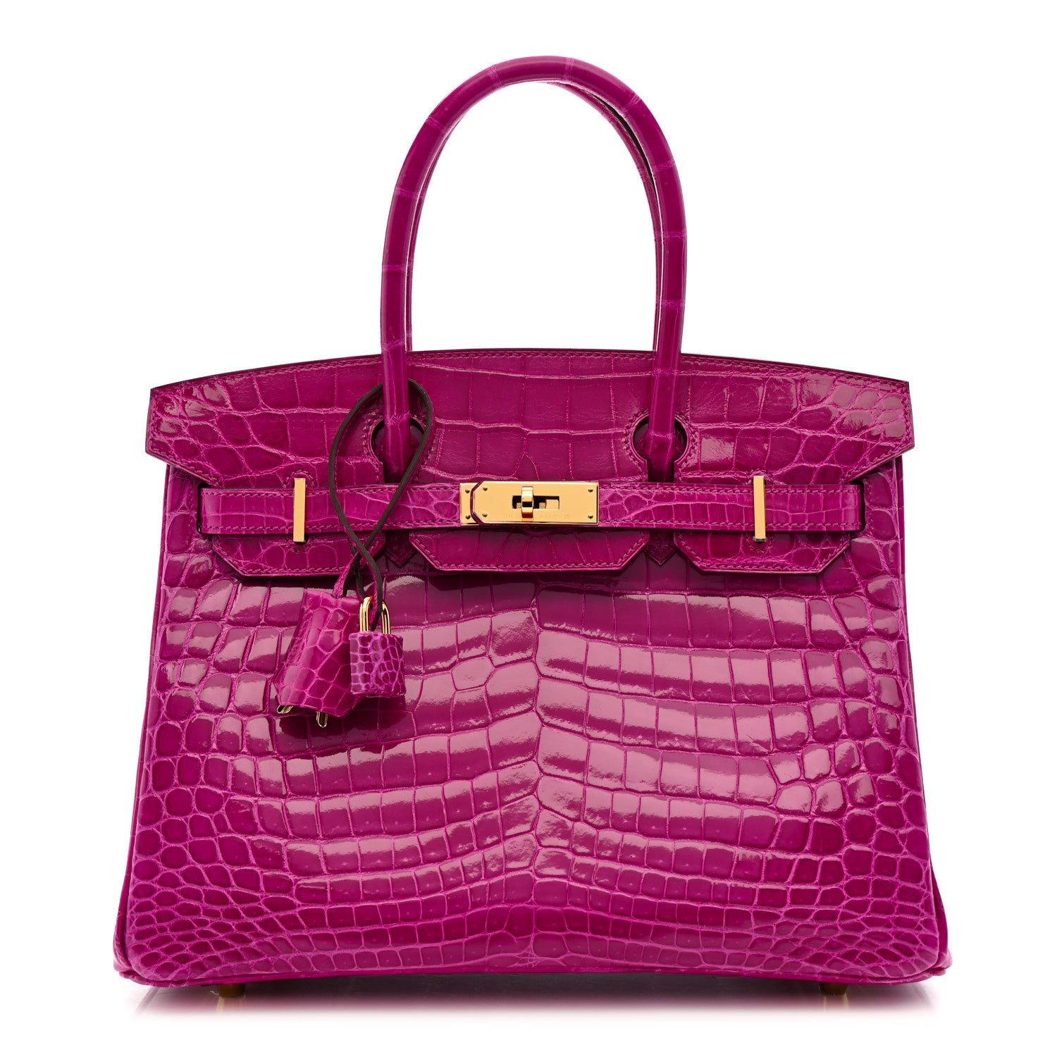 Hermes Hermes Shiny Niloticus Crocodile Birkin 30 Rose Scheherazade
