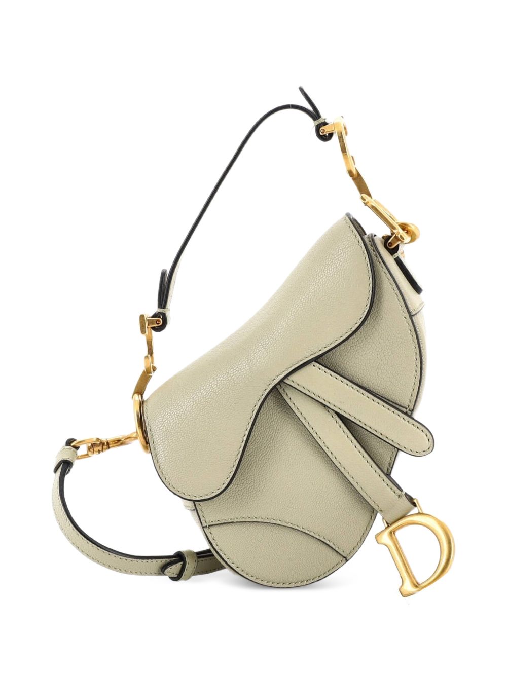 Saddle Handbag with Strap Leather Micro shoulder bag