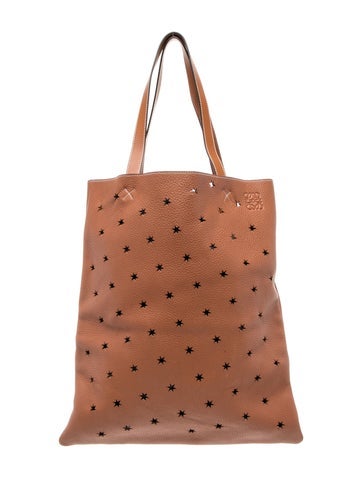 Leather Laser Cut Star Tote