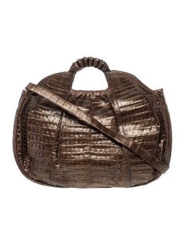 Crocodile Top Handle Bag
