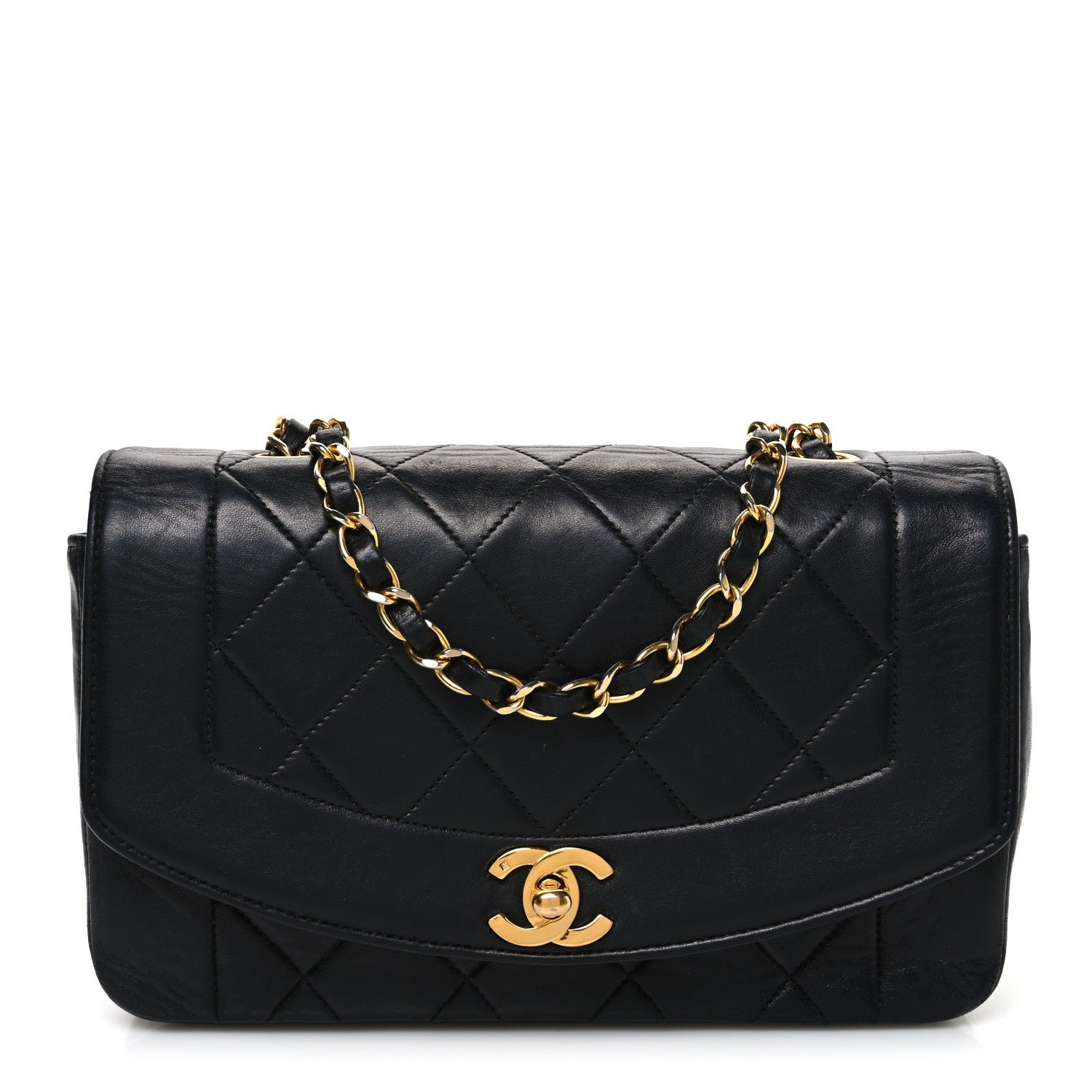 Chanel Lambskin Quilted Small Single Flap Black